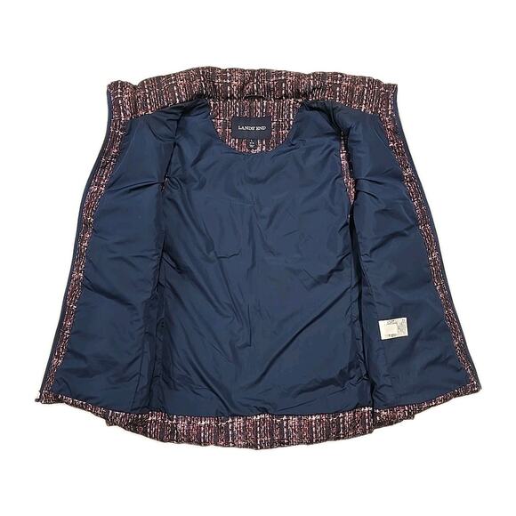 Lands End Womens Quilted Down Puffer Vest Sz L (14-16) Purple Pink Blue - Picture 4 of 8